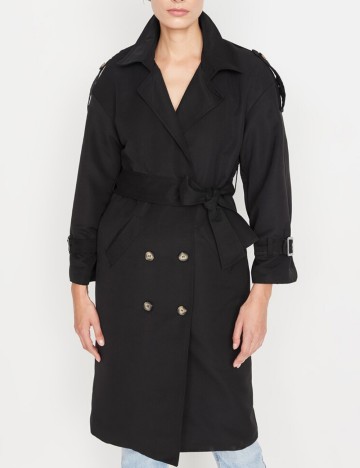 Trench TRENDYOL, negru