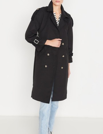 Trench TRENDYOL, negru