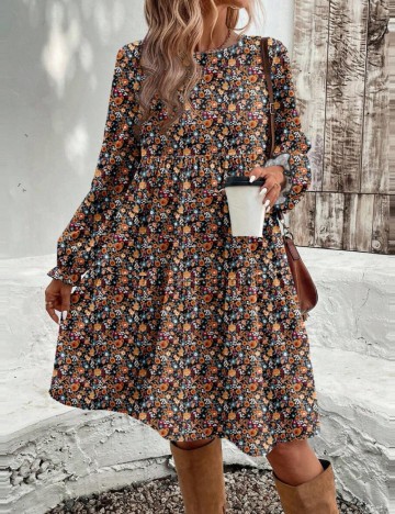 Rochie midi Shein Emery Rose, mix culori