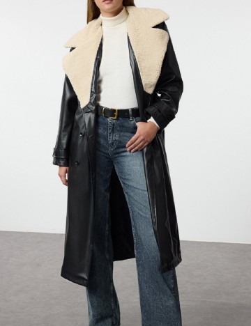 Trench TRENDYOL, negru