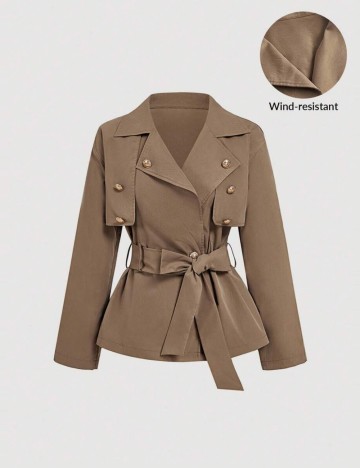 Trench scurt Shein, maro