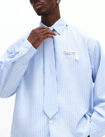 Cămașă Shein SUMWON, albastru