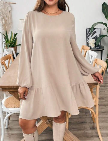 Rochie mini Shein Curve+, bej
