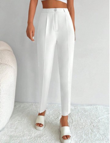 Pantaloni Shein, alb