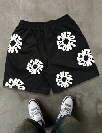 Pantaloni scurți Shein MANFINITY, negru