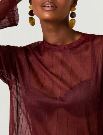 Bluză Shein, vișiniu