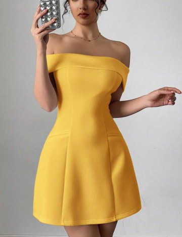 Rochie mini Shein, galben