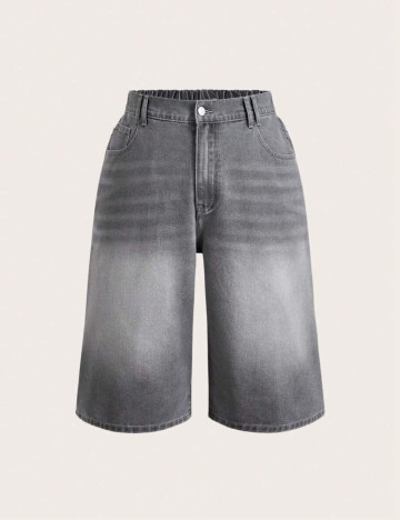 Pantaloni scurți Shein Curve+, gri