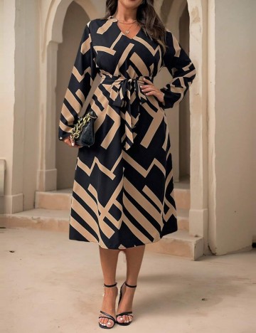 Rochie midi Shein, mix culori