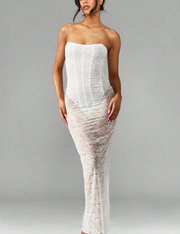 Rochie tip Body Shein Missguided, alb