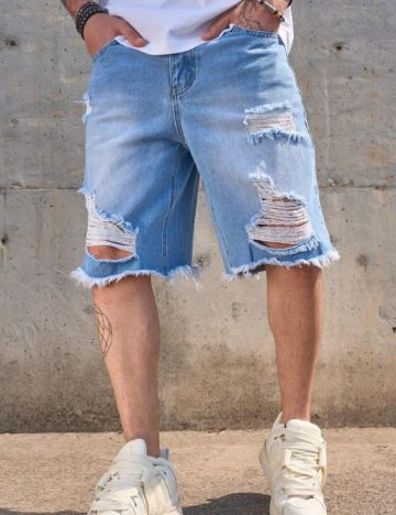 Pantaloni scurți Shein, albastru