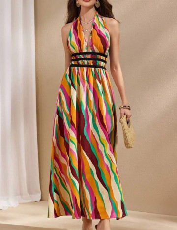 Rochie maxi Shein, mix culori
