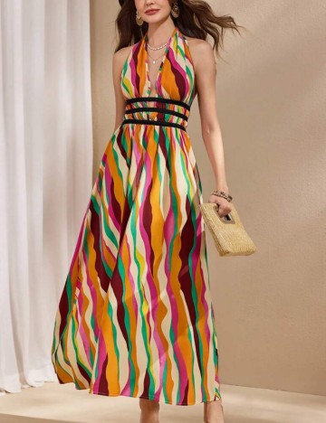 Rochie maxi Shein, mix culori