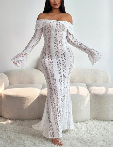 Rochie maxi Shein, alb