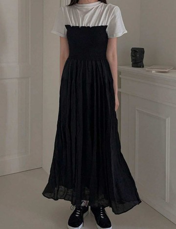 Rochie midi Shein, mix culori