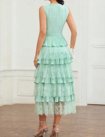 Rochie midi Shein MOTF, turcoaz