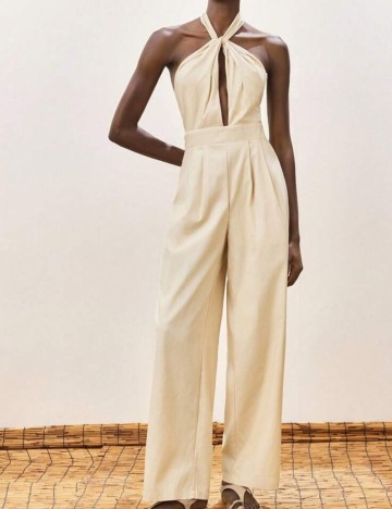 Salopetă lungă Shein, bej