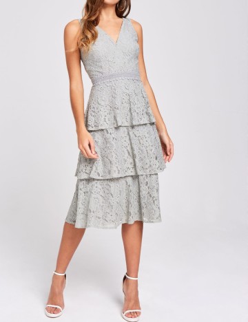 Rochie midi Little Mistress, gri