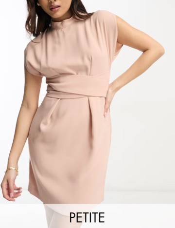 Rochie mini Closet, roz pudra