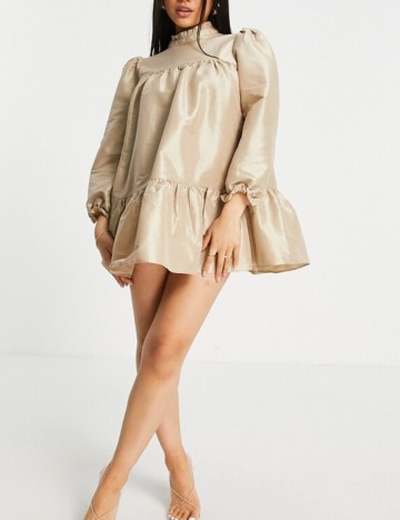 Rochie mini Collective, auriu
