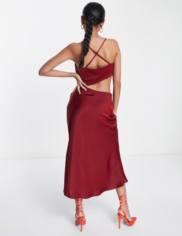 Rochie midi ASOS, vișiniu