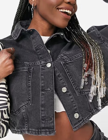 Jachetă De Blugi Topshop, negru