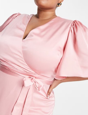 Rochie midi Liquorish, roz