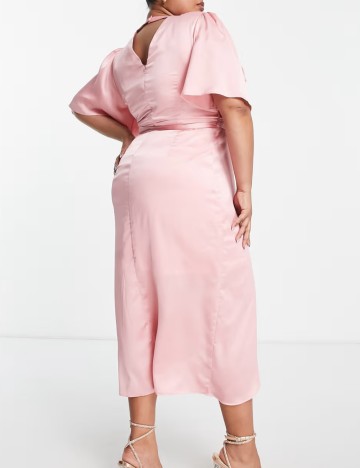 Rochie midi Liquorish, roz
