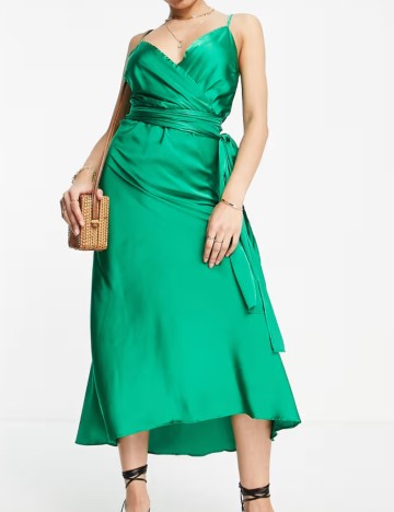 Rochie midi Liquorish, verde