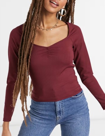 Bluză Monki, vișiniu