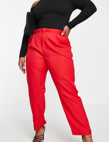 Pantaloni IN THE STYLE, roșu