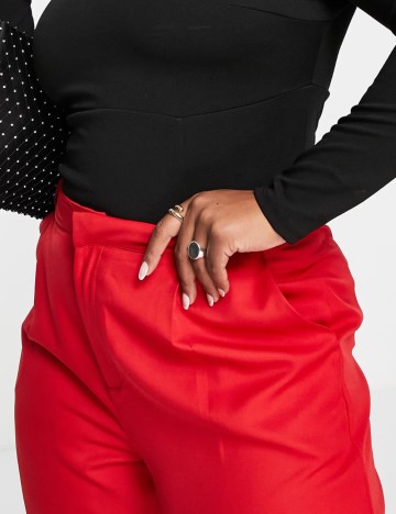 Pantaloni IN THE STYLE, roșu