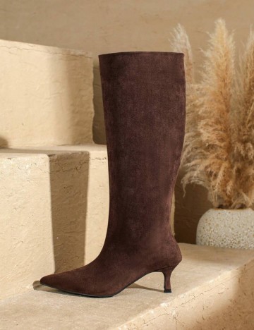 Cizme cu toc Shein, maro