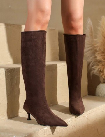 Cizme cu toc Shein, maro