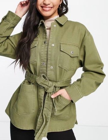 Jachetă De Blugi Miss Selfridge, kaki