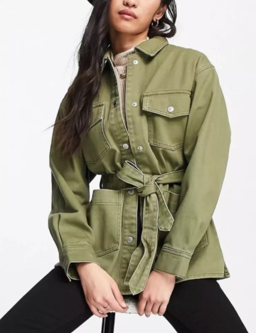 Jachetă De Blugi Miss Selfridge, kaki