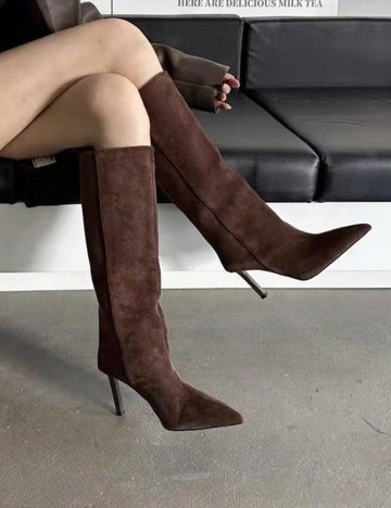 Cizme cu toc Shein, maro