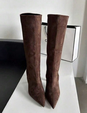 Cizme cu toc Shein, maro