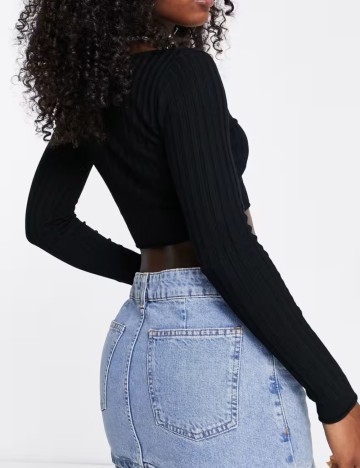 Top Miss Selfridge, negru