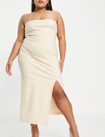 Rochie maxi Vesper, bej