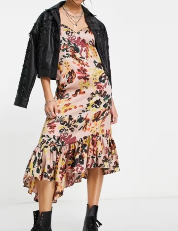 Rochie midi Topshop, mix culori