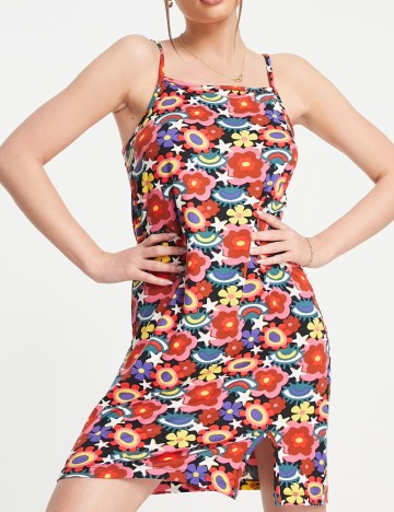 Rochie mini Chelsea Peers, mix culori