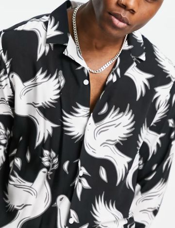 Cămașă ASOS, negru