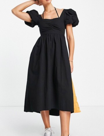 Rochie midi Lost ink, negru