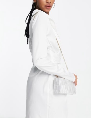 Rochie mini ASOS, alb