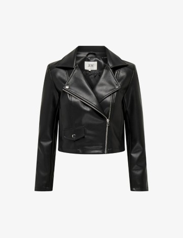 Geacă Imitație Piele Jdy, negru