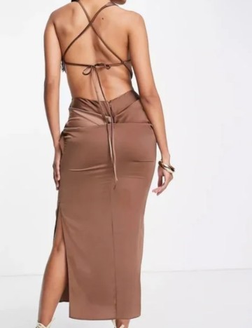 Rochie midi ASOS, maro