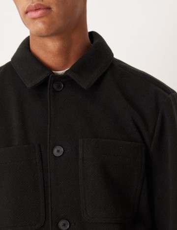 Palton scurt ASOS, negru