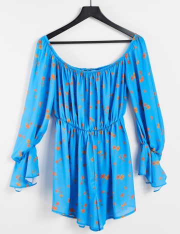 Salopetă scurtă ASOS, albastru