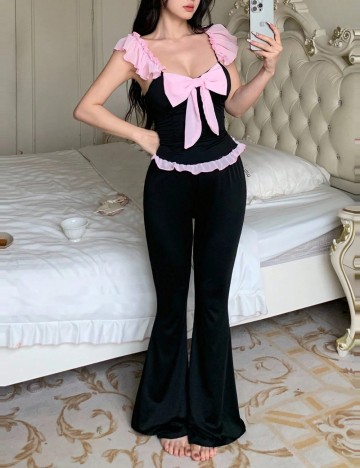 Compleu pijamale Shein, negru